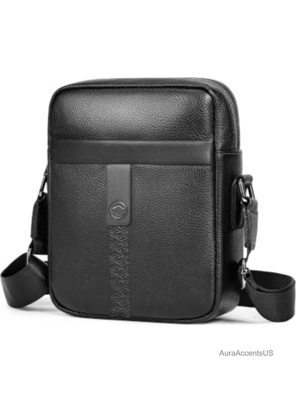 Men's Genuine Leather Messenger Crossbody Shoulder Bag RFID Small